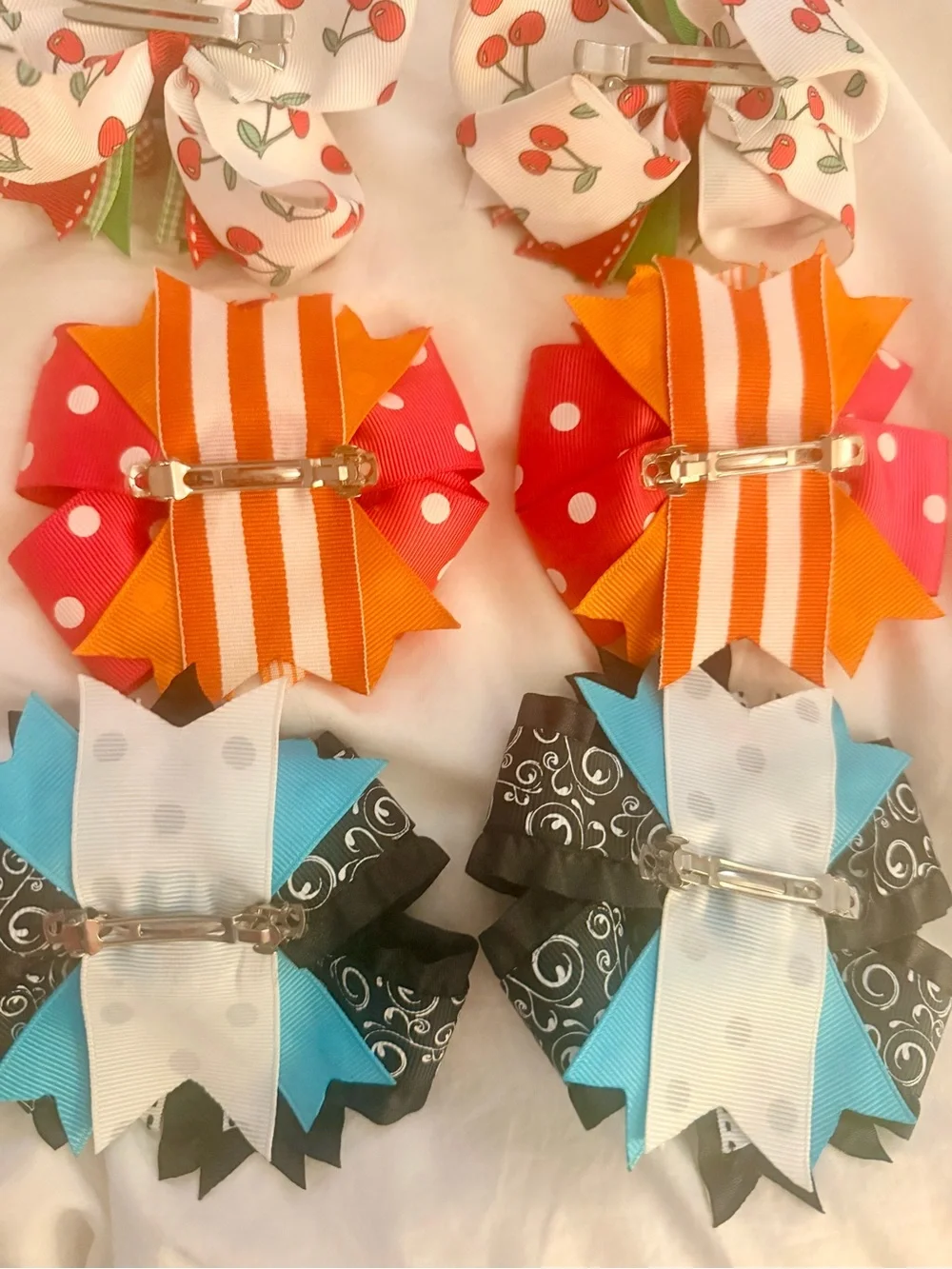Kids Ribbon Hair Bows - Multicolor Pack